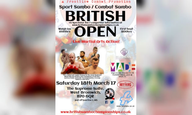 Poster of the "British Open" Sambo Tournament
