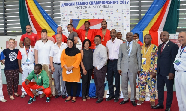 The Seychelles for the first time ever won a gold medal at African Sambo Championships