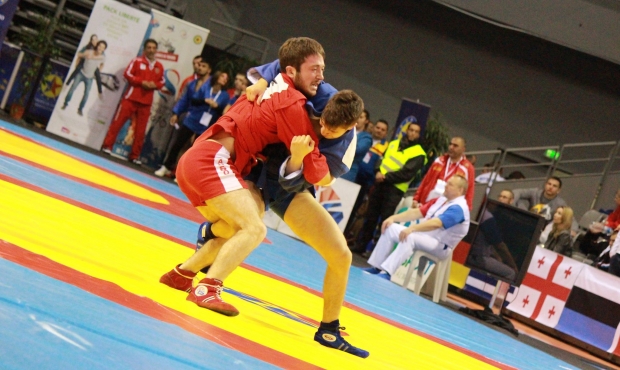 Winners and prize-winners of the second day of the European Youth and Juniors Sambo Championships