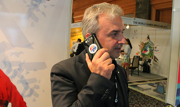 Branded phone of the FIAS Secretary General Roberto Ferraris
